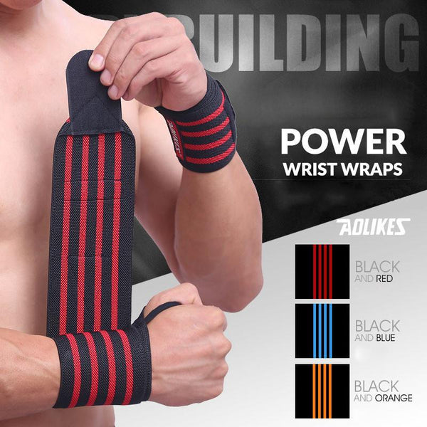 Heavy-Duty Power Wrist Wraps – Adjustable Weightlifting Straps for Gym, CrossFit & Strength Training