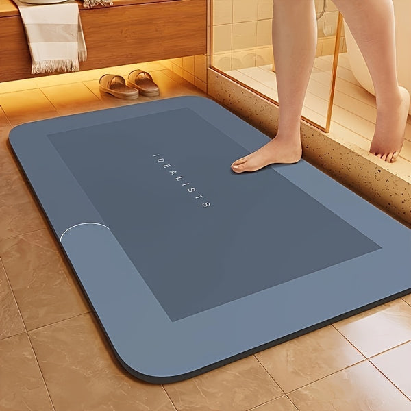 Quick-Dry Diatomite Bath Mat – Non-Slip Clover Design for  Safety
