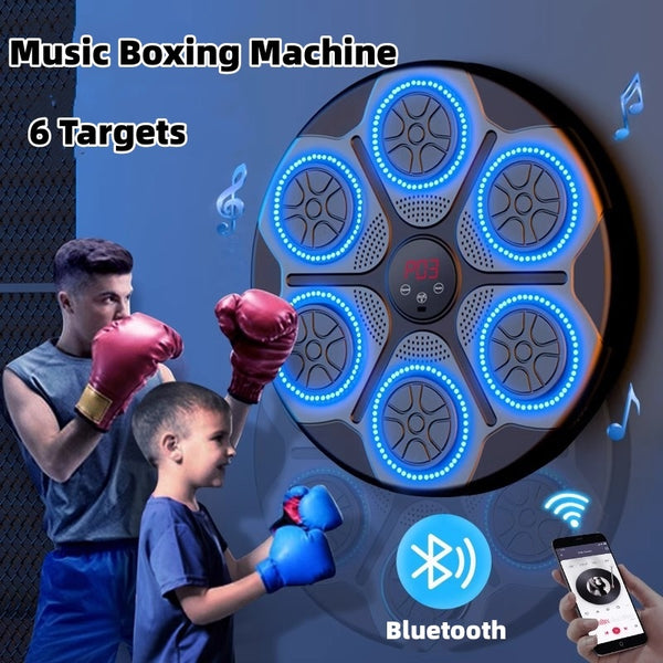 Bluetooth RGB Boxing Trainer – Indoor Music Punch Machine for Kickboxing, Karate & Home Exercise