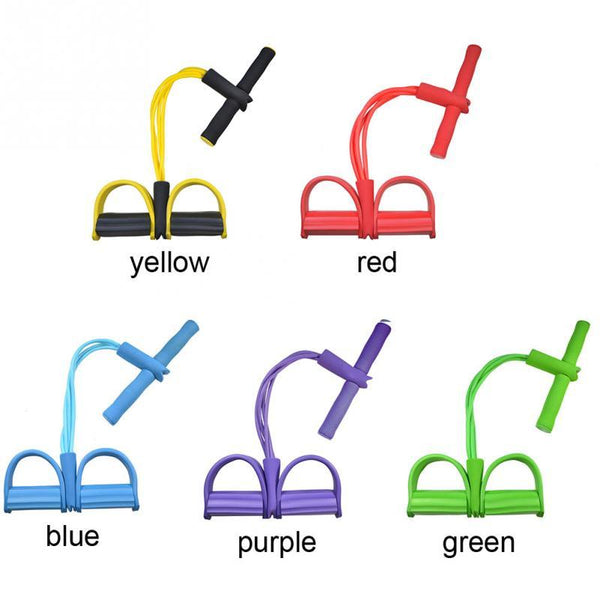 Natural Latex Pedal Resistance Band with Handles – Full-Body Fitness Expander for Home Workouts