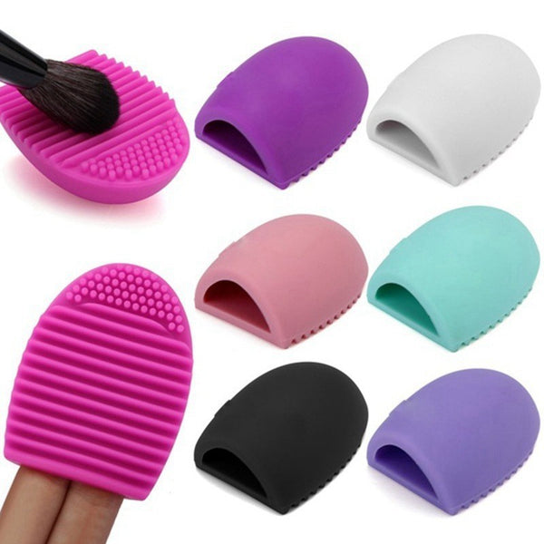 Silicone Brush Cleaning Egg – Compact Makeup Sponge & Brush Scrubber Tool